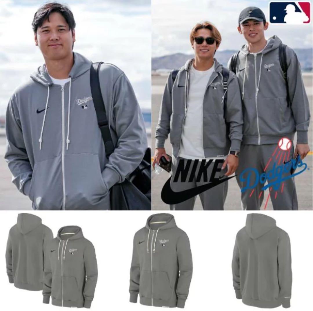大谷翔平選手着用 ドジャース 遠征用ジャージパーカー サイズS 完売品新品未使用