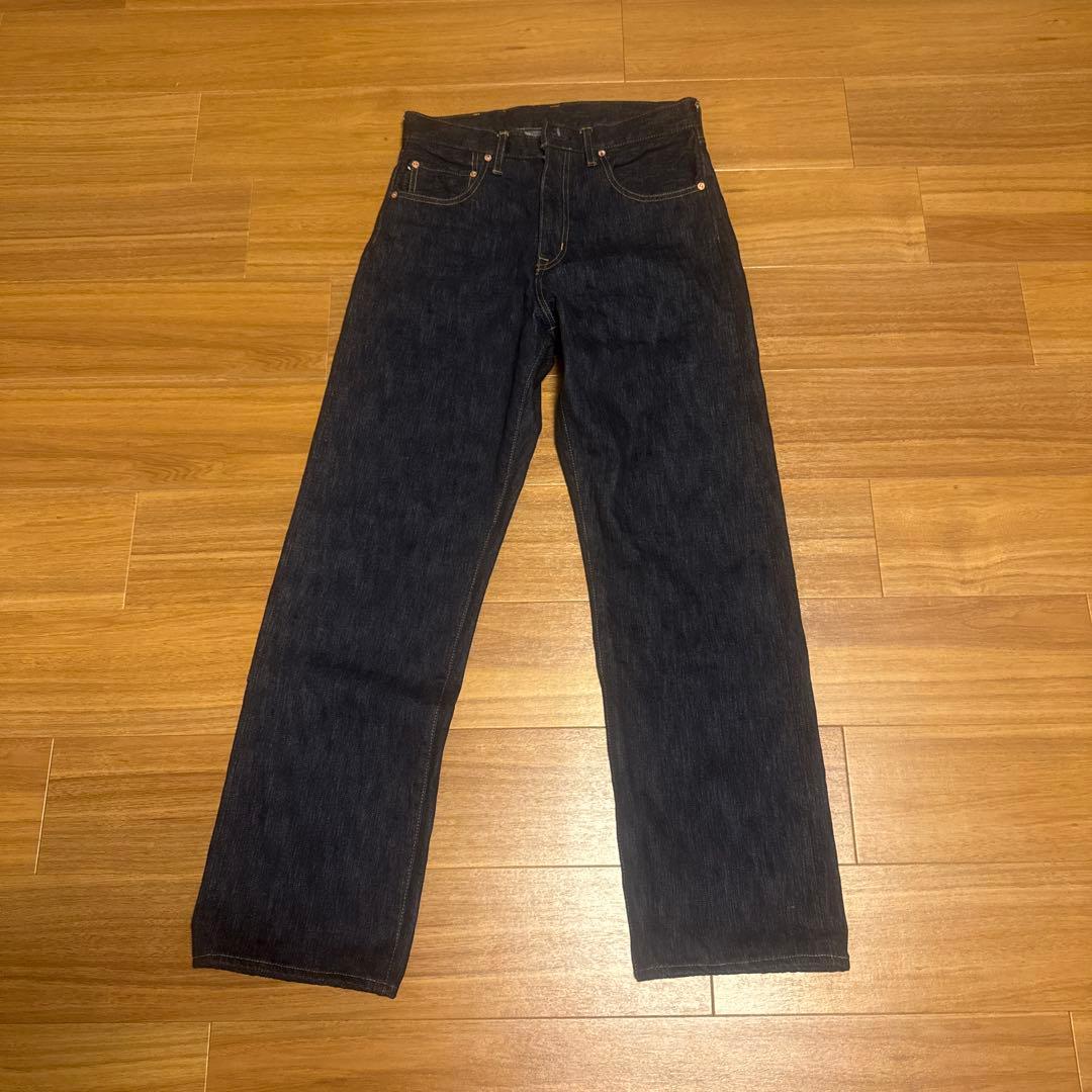 児島ジーンズ　19オンス　スラブワイドデニム　W32