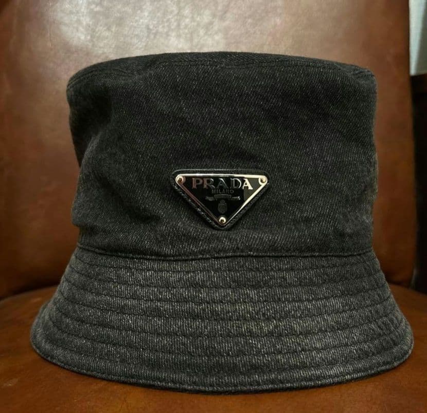 プラダ　ブラックデニム　ハット　XL