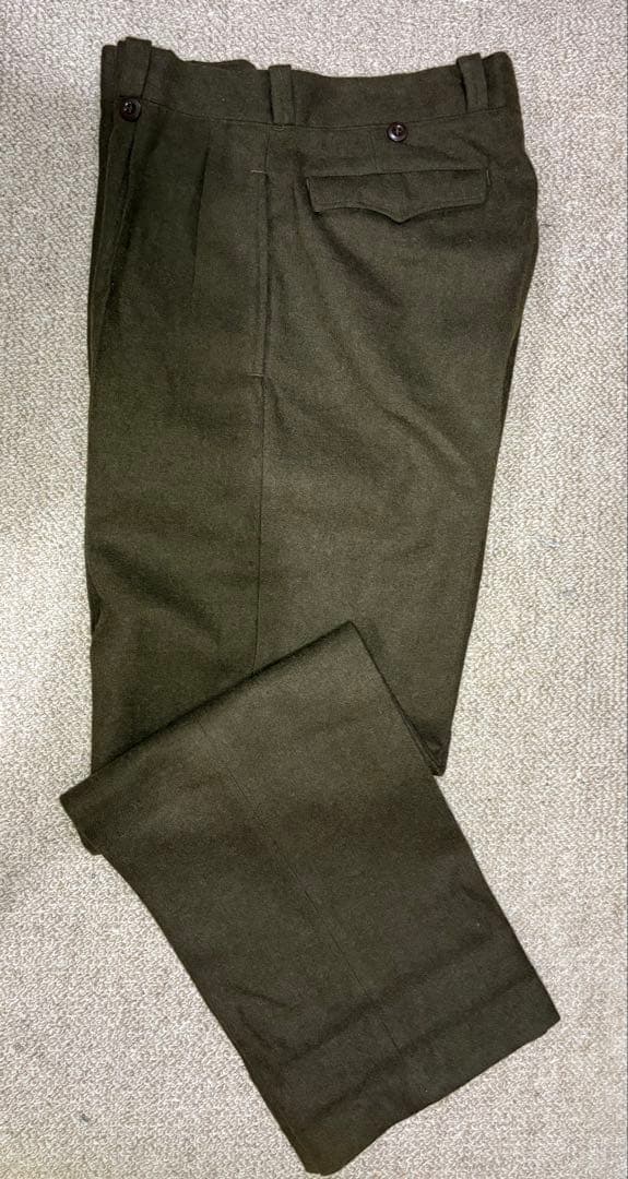 【極美品】50s フランス軍 M52 フランネル ウールパンツ トラウザーズ