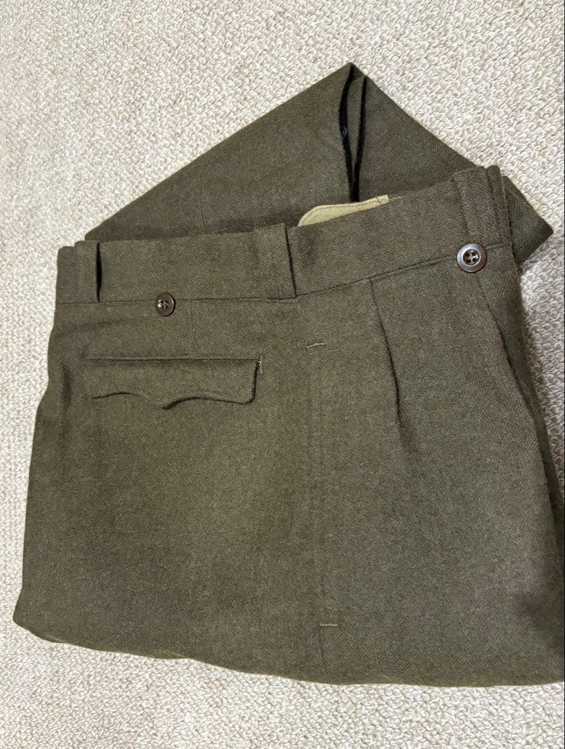 【極美品】50s フランス軍 M52 フランネル ウールパンツ トラウザーズ