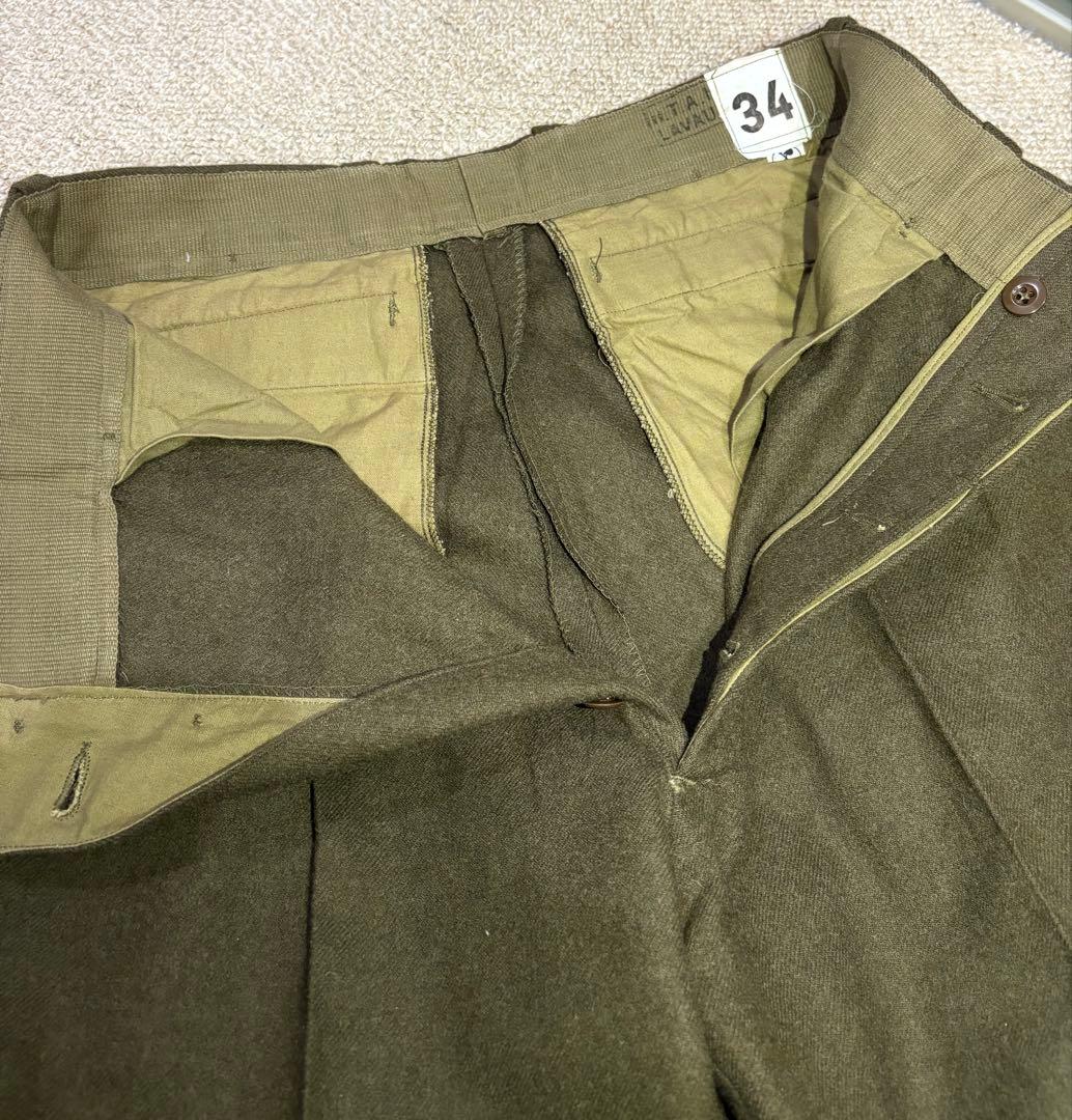 【極美品】50s フランス軍 M52 フランネル ウールパンツ トラウザーズ