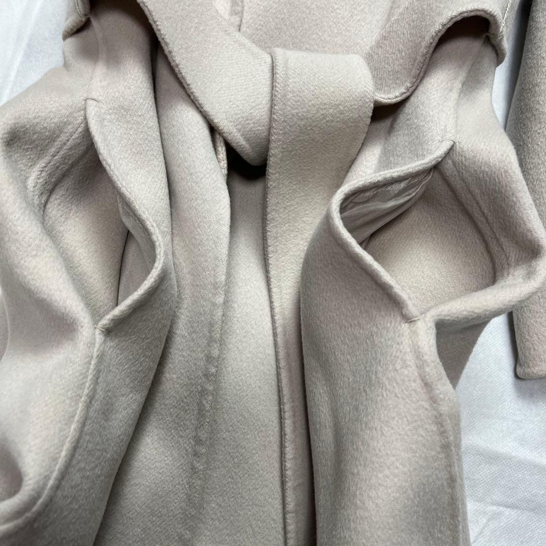 極美品♡近年品　マックスマーラ　クチートアマーノ　ベルテッドコート　アイボリー