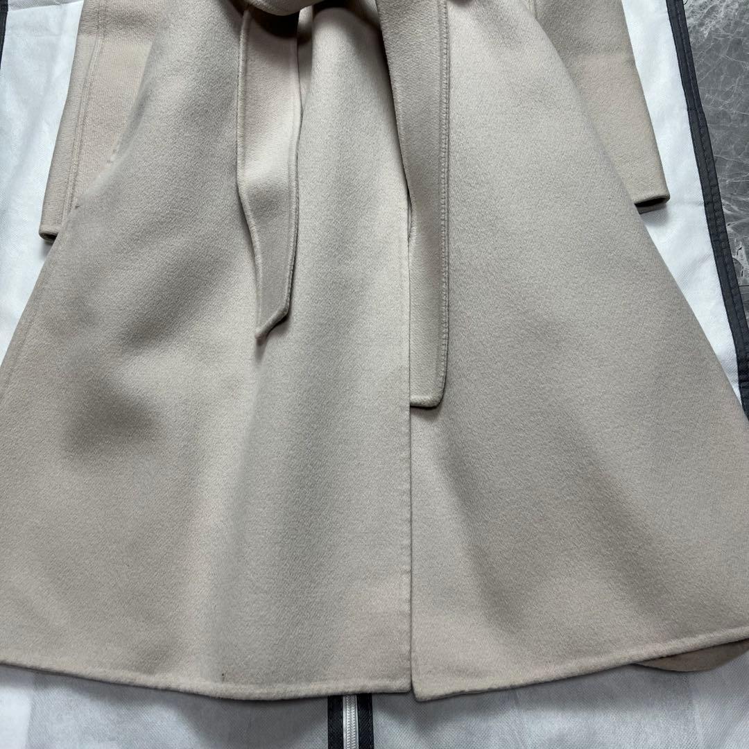 極美品♡近年品　マックスマーラ　クチートアマーノ　ベルテッドコート　アイボリー