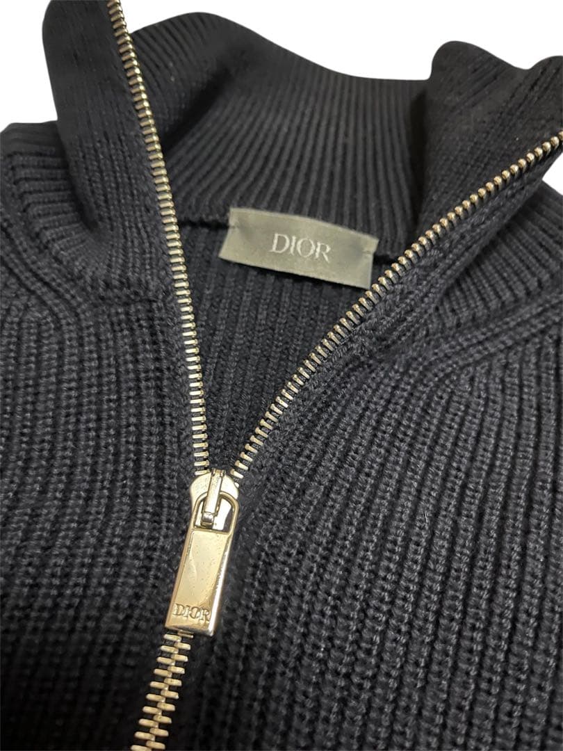 ひ*げ様 DIOR ディオール ハイカラー ジップセーター メンズ レディース