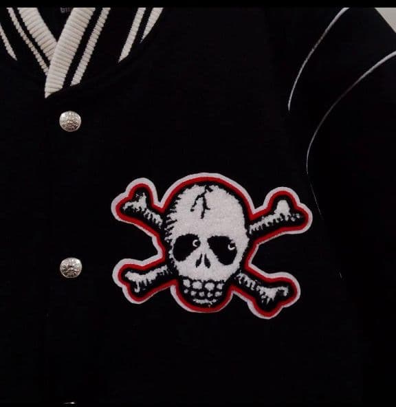 土*一様 ★最終1品★　CREAMSODA スカル刺繍 スタジャン 1967