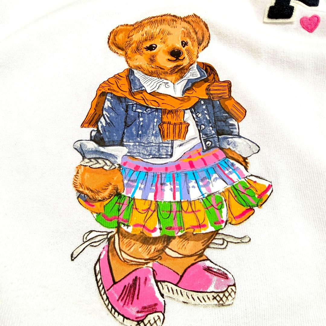 ラルフローレン ポロベア スウェット トレーナー ホワイト プルオーバー テリー