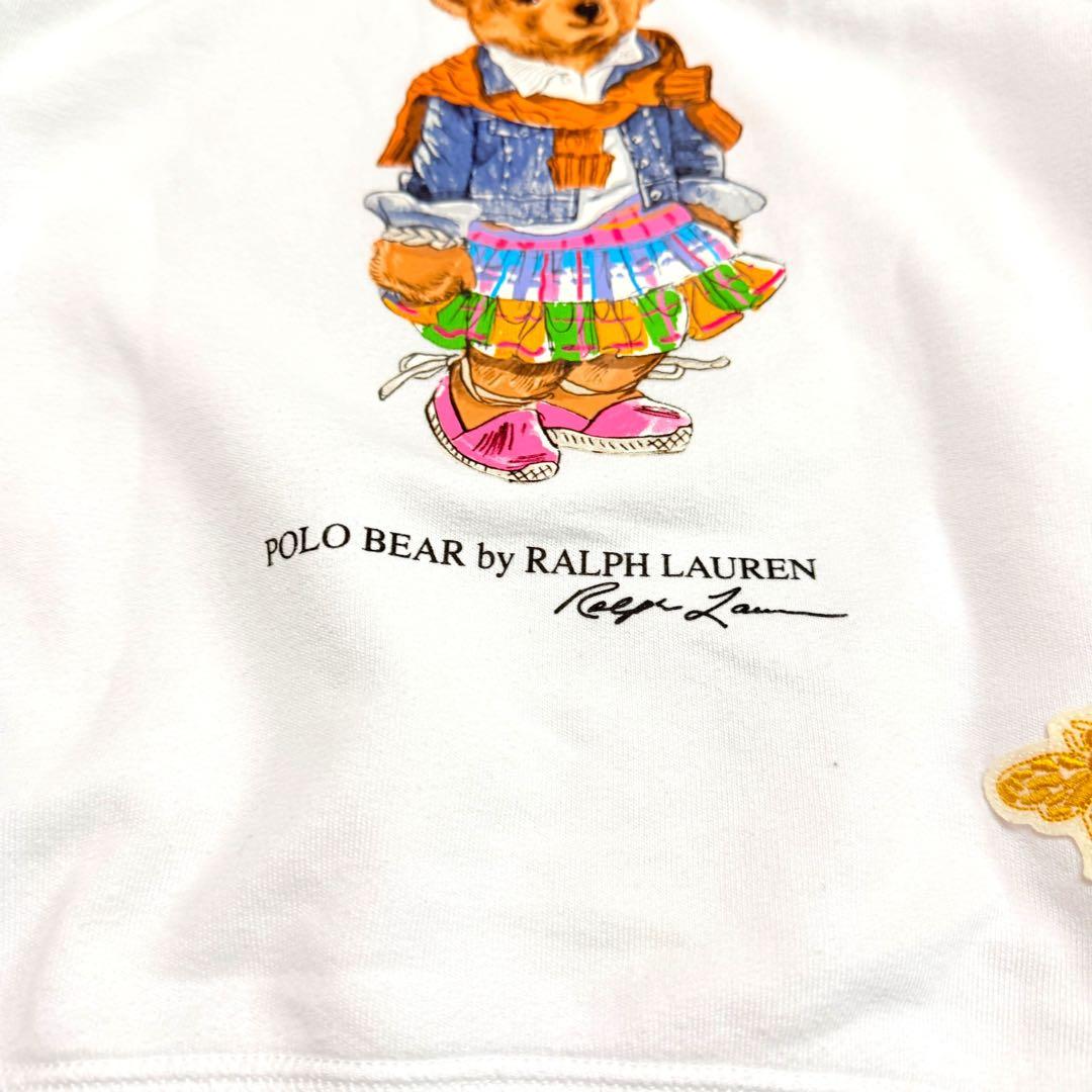 ラルフローレン ポロベア スウェット トレーナー ホワイト プルオーバー テリー