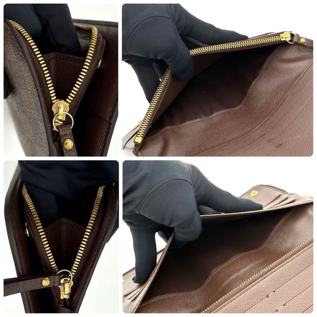 ルイヴィトン 長財布 ダミエ エベヌ ポルトフォイユ アンソリット 2186