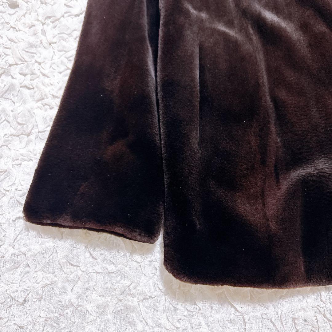 サガミンクロイヤル　ファーコート　ショート丈　銀サガ　シェアードミンク　eff