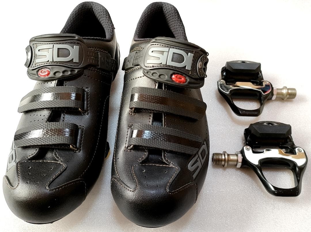 美品 SIDI 女性用 ビンディングシューズ 41 ロードバイク ペダル付き