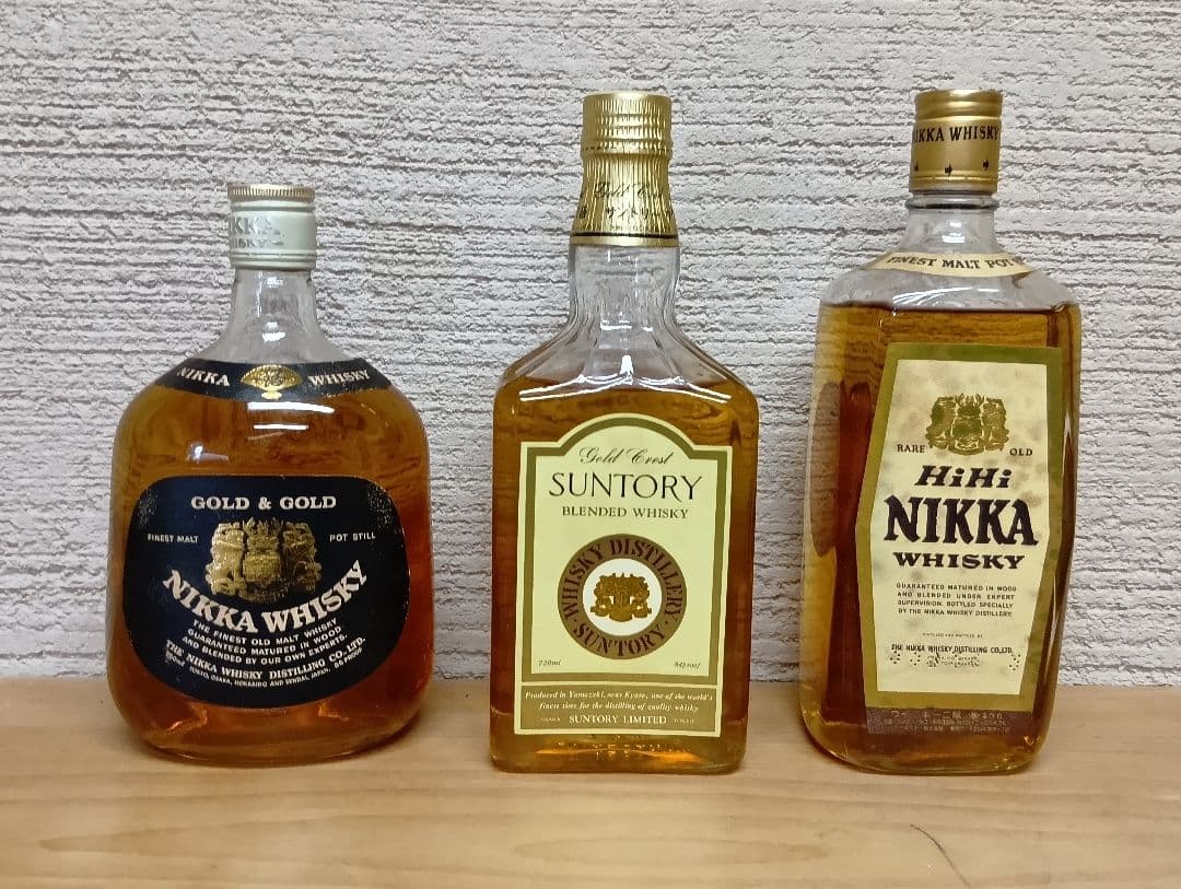 オールドジャパニーズウイスキー:特級1級２級３本飲み比べ