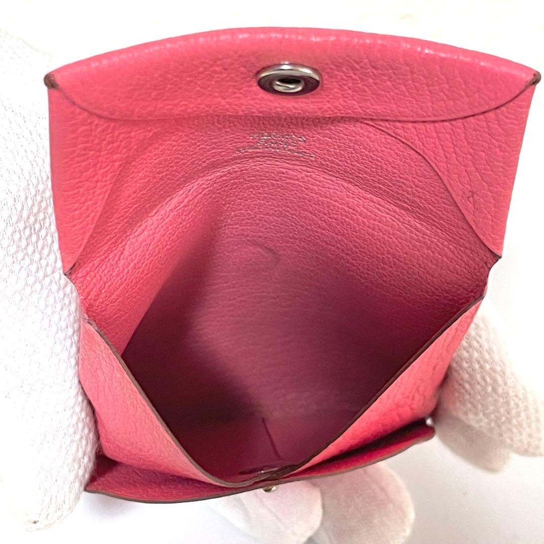 エルメス バスティア ケース ピンク X刻印 小銭入れ トゴ レザー 本革