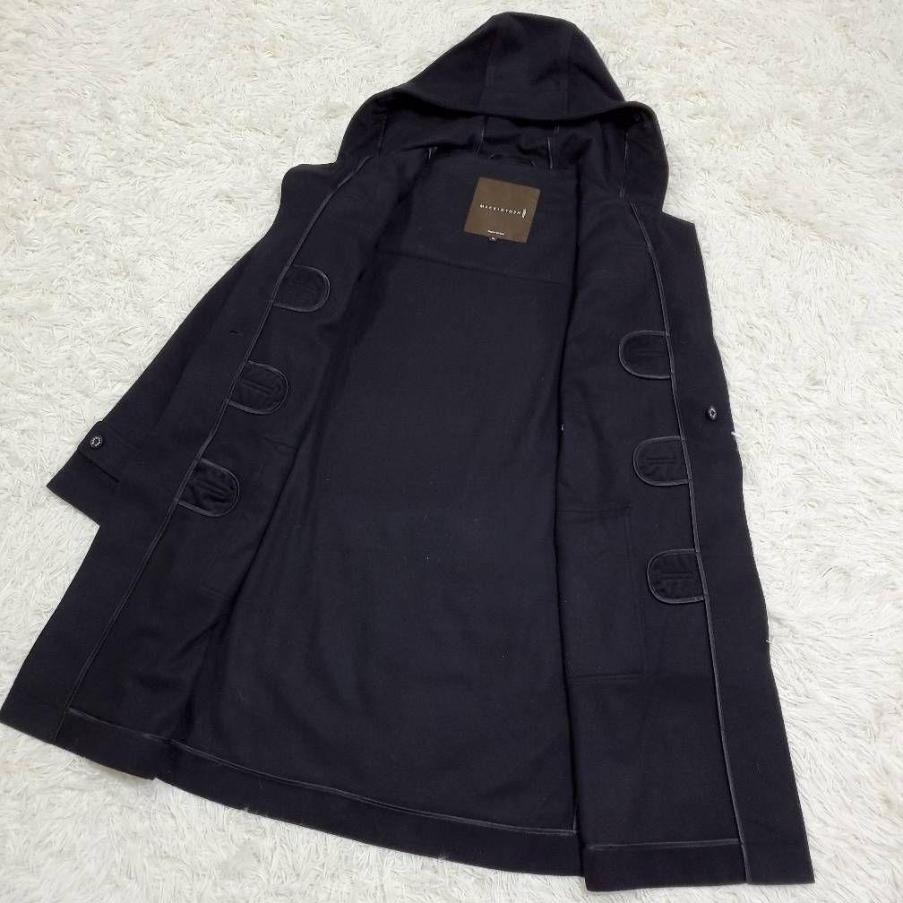 マッキントッシュ M カシミヤ ウール ダッフルコート 黒 英国製 36 フード