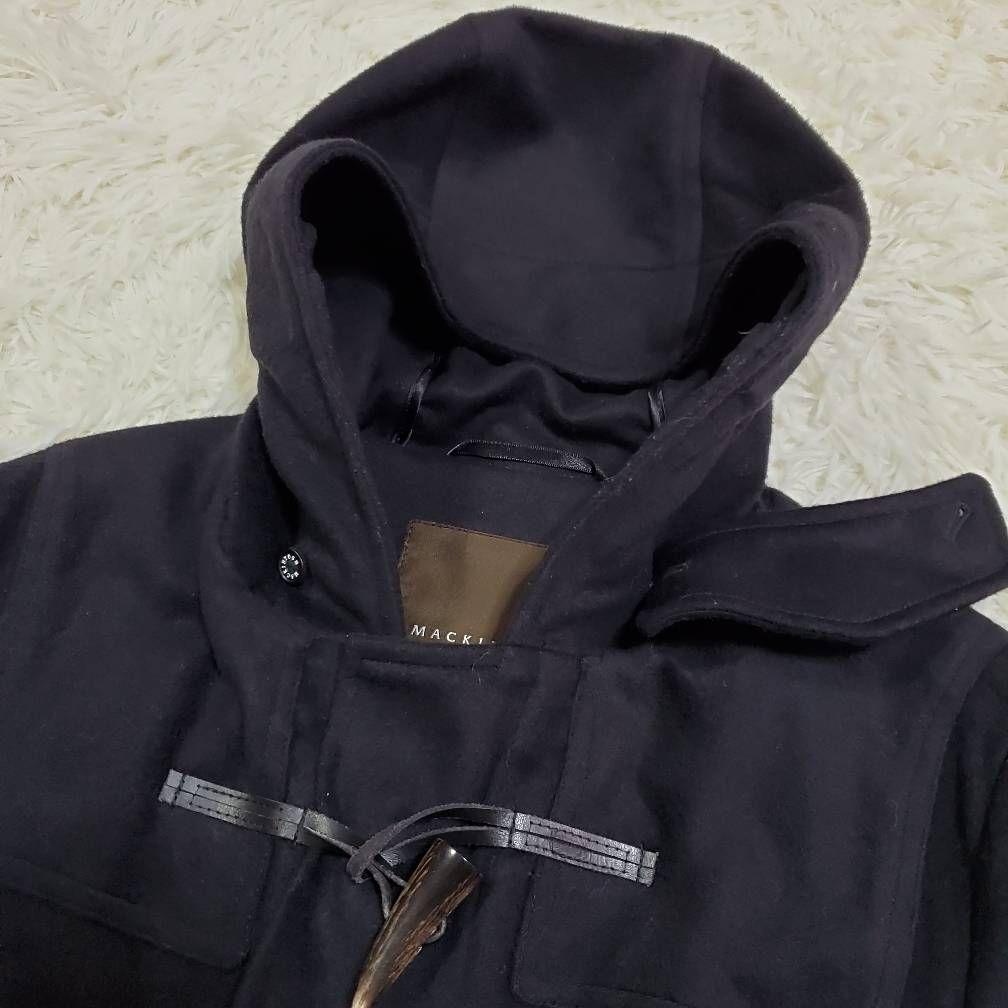 マッキントッシュ M カシミヤ ウール ダッフルコート 黒 英国製 36 フード