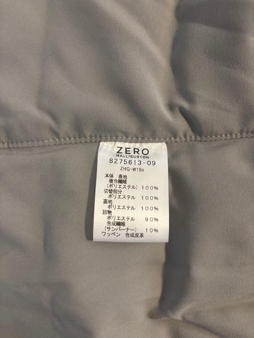 ZERO HALLIBURTON ライトグレー ダウンベスト M