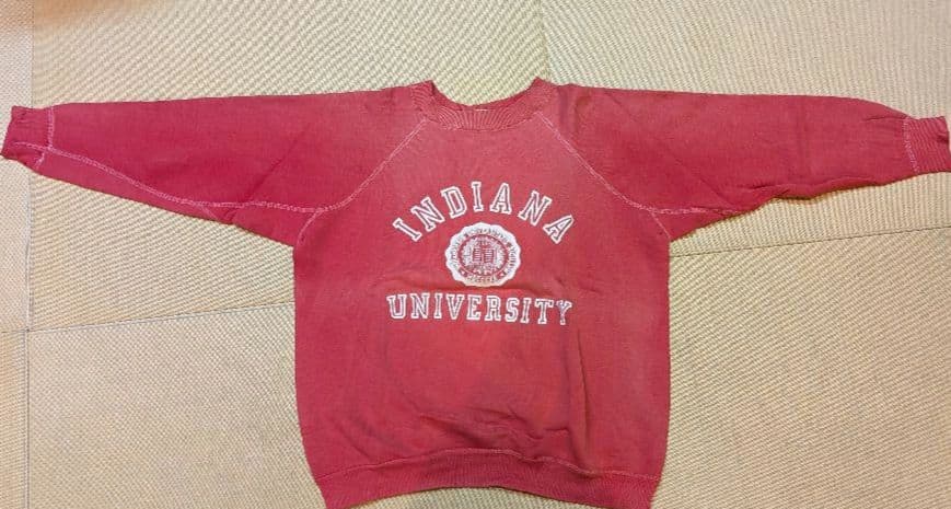アメリカ60sビンテージスウェット(レッド) インディアナ大学