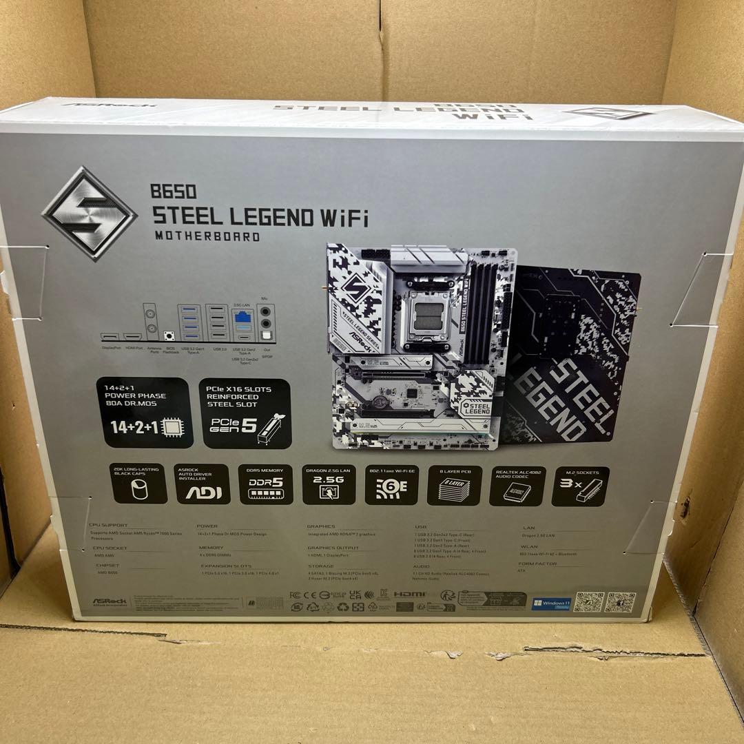 ASRock マザーボード B650 Steel Legend WiFi