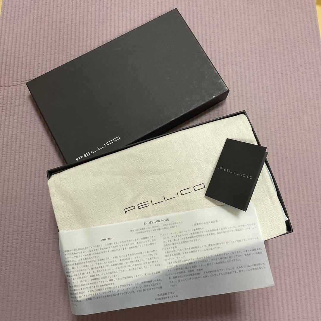 PELLICO プレートフラットパンプス グリーン