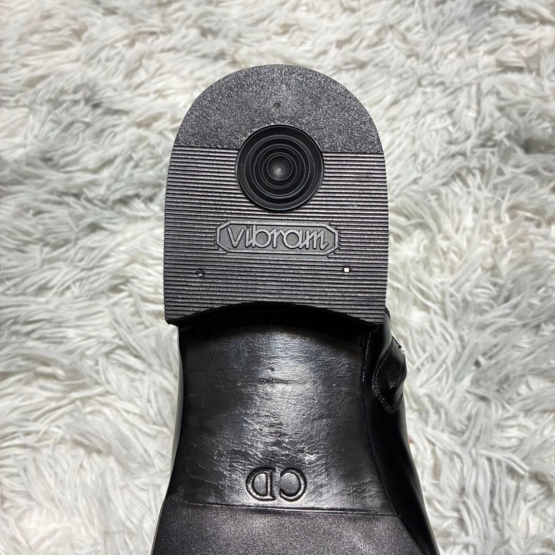 【美品】Dior HOMME 本革 サイドジップ ショートブーツ BLACK