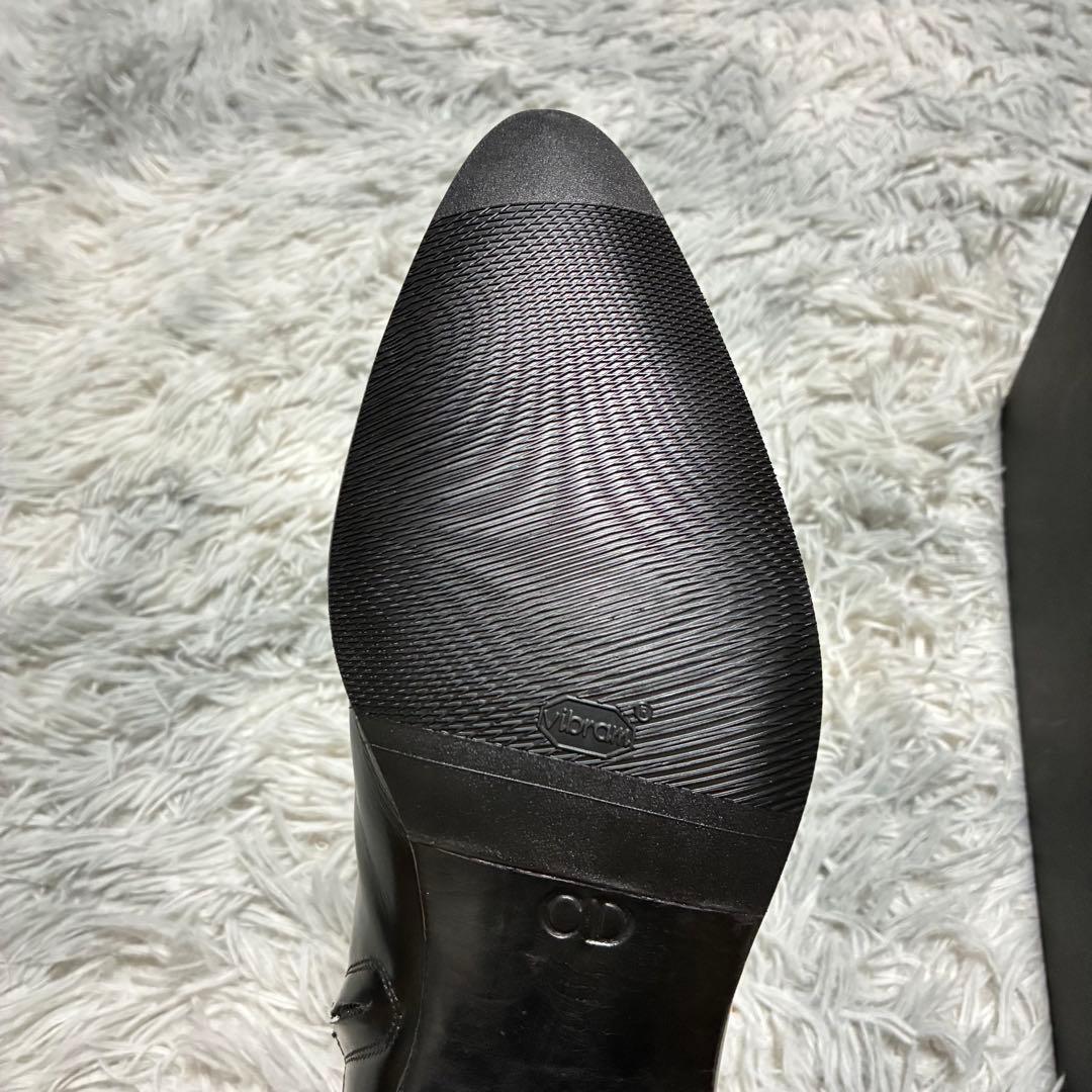 【美品】Dior HOMME 本革 サイドジップ ショートブーツ BLACK