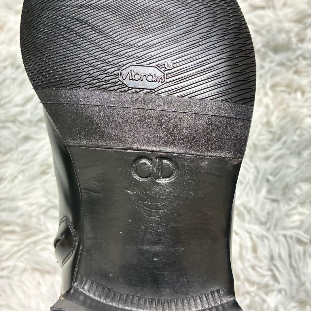 【美品】Dior HOMME 本革 サイドジップ ショートブーツ BLACK