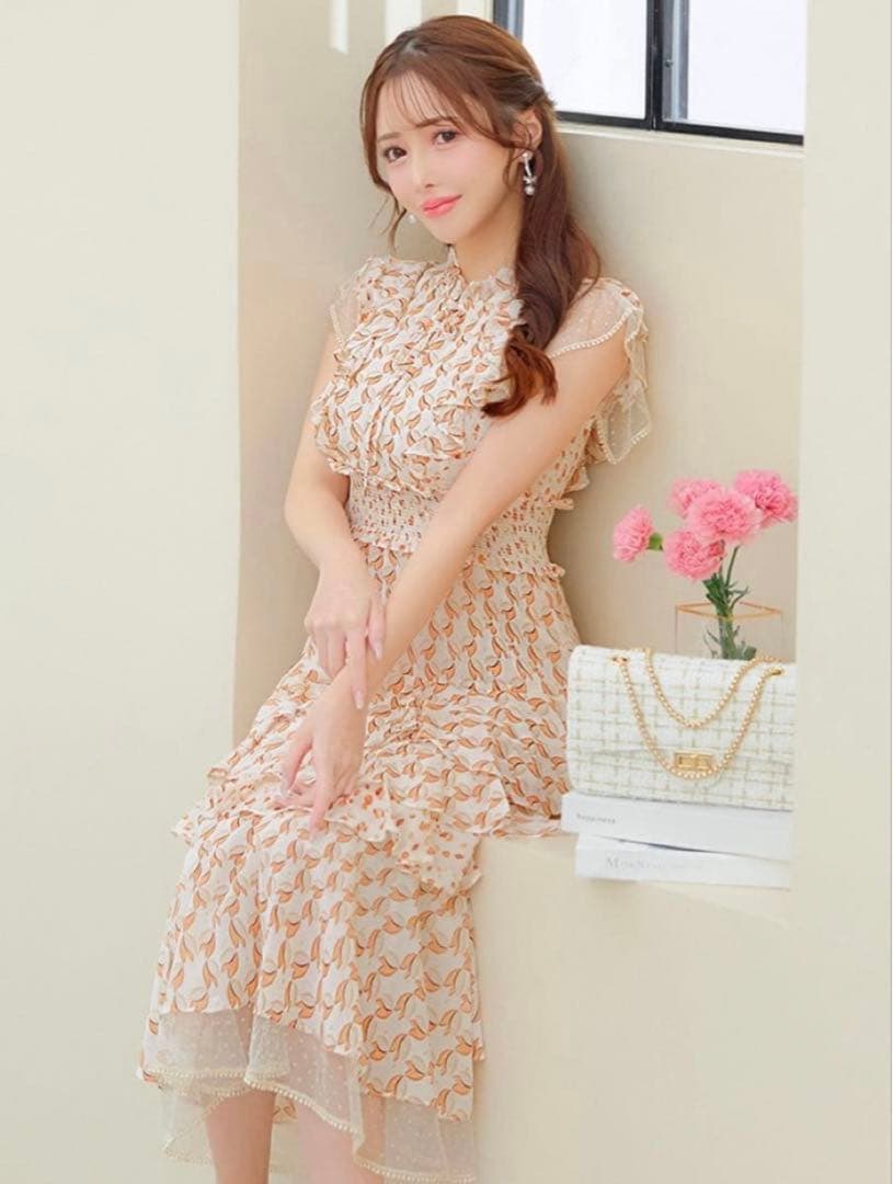 Settan セッタン キャバドレス　ERUKEI エルケイ　ミディ　フリル