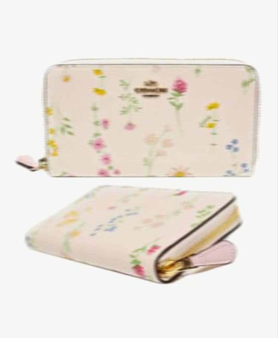 COACH 花柄レザー長財布 並行輸入品:アウトレット品