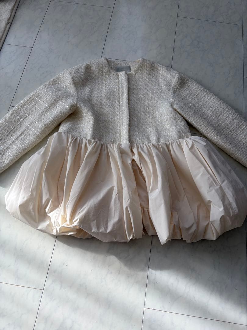 CELFORD ノーカラージャケット ワンサイズ ホワイト