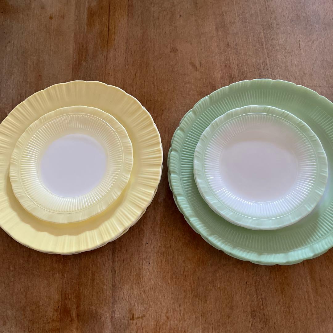 アメリカ　ビンテージ　マクベスエバンス　クレマックス　プレート　大小7枚組