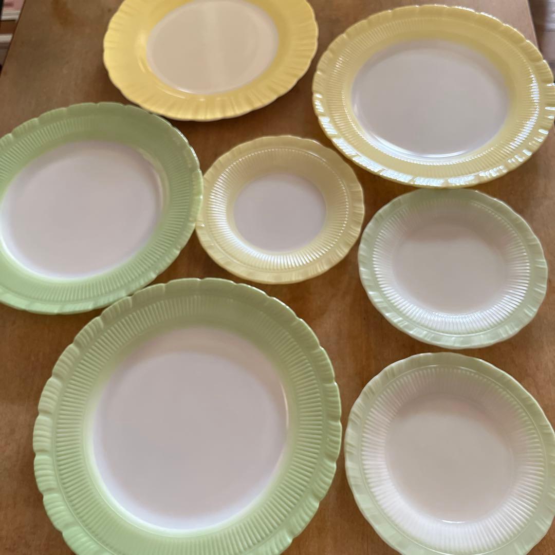 アメリカ　ビンテージ　マクベスエバンス　クレマックス　プレート　大小7枚組