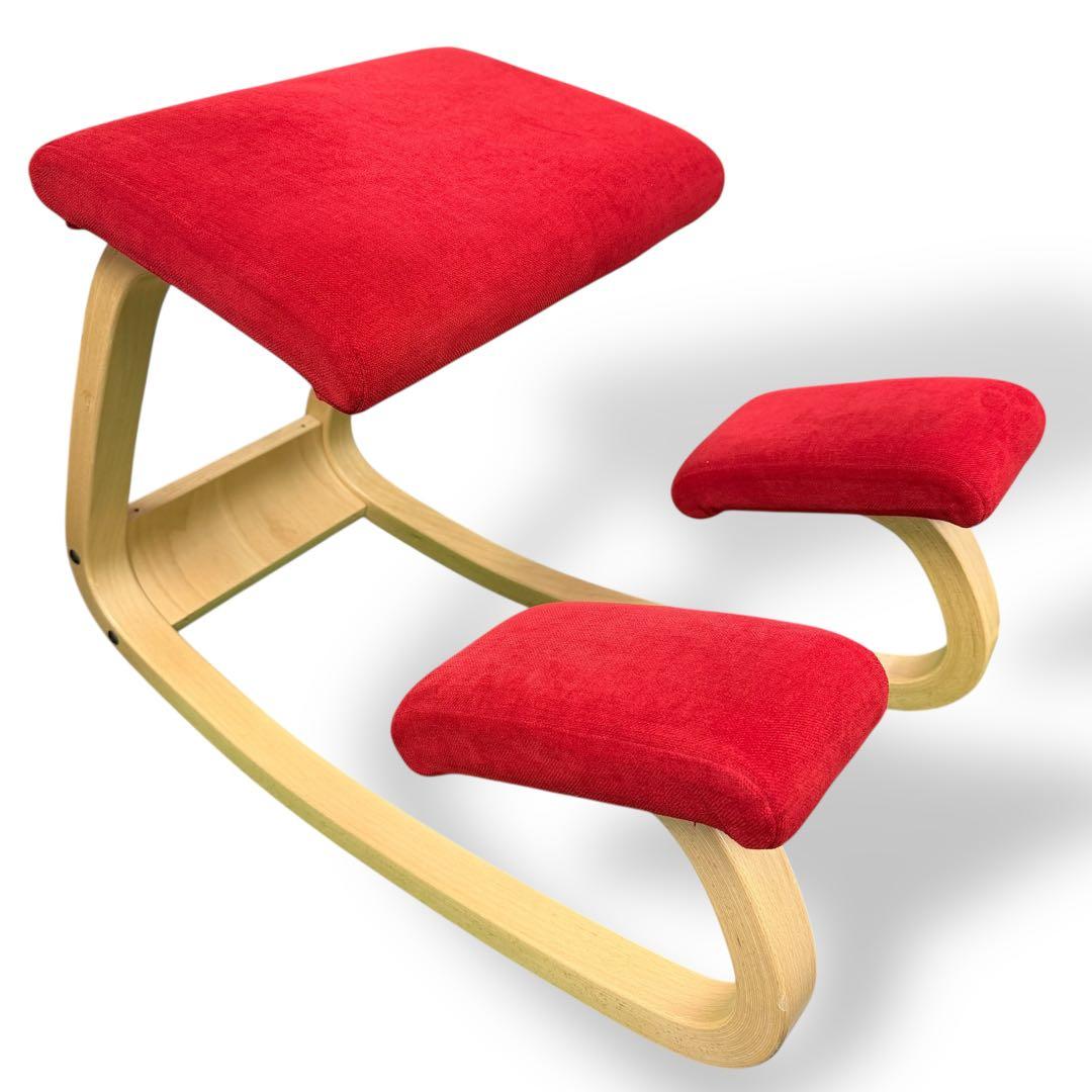 極美品 VARIER バリエール Stokke バランスチェア レッド