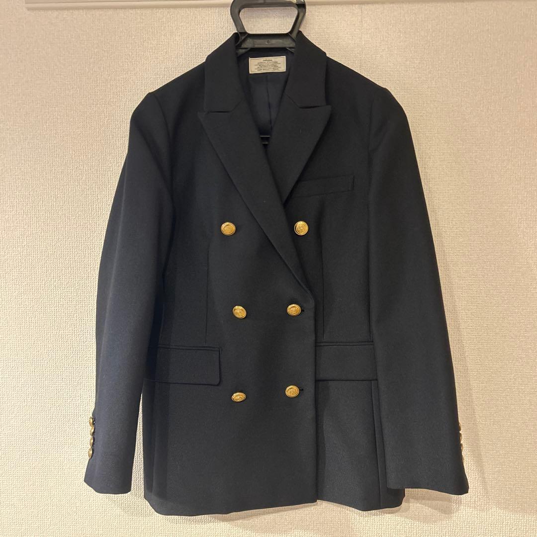 ジャーナルスタンダードレリューム　ダブルブレストジャケット　紺ブレ　金ボタン