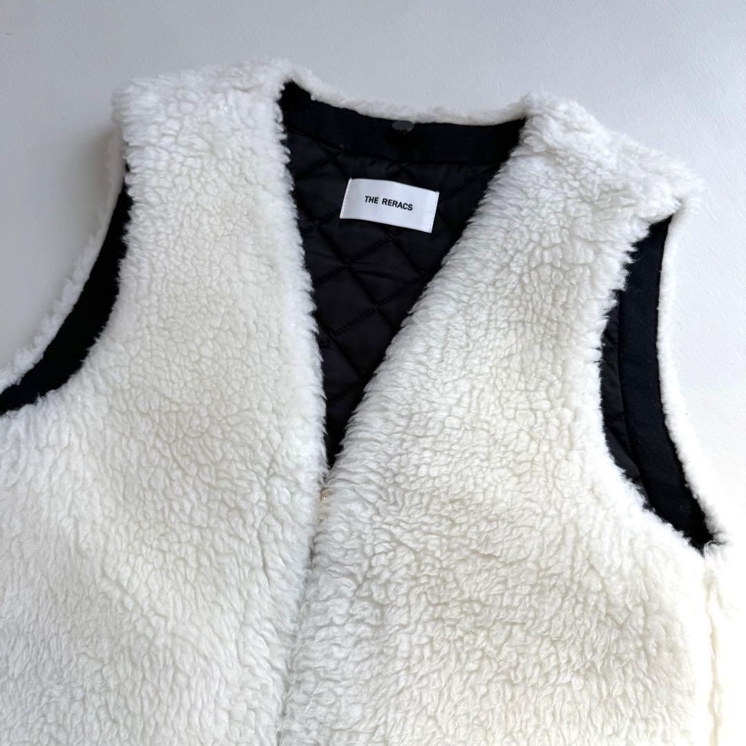 【ザ・リラクス】アローズ別注　ボアライナー　23FW ホワイト　ジップアップ