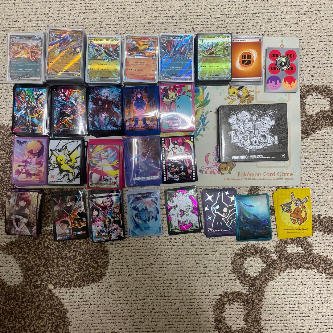 ポケカ引退品　デッキ・スリーブ・ダメカン・プレイマット