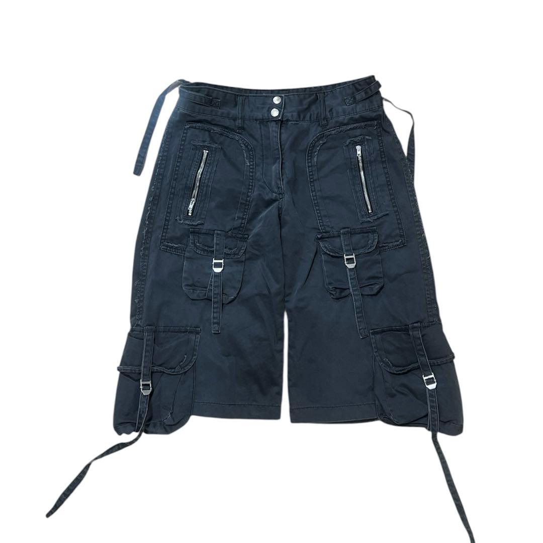 acne studios カーゴ　ダメージ加工　ハーフパンツ