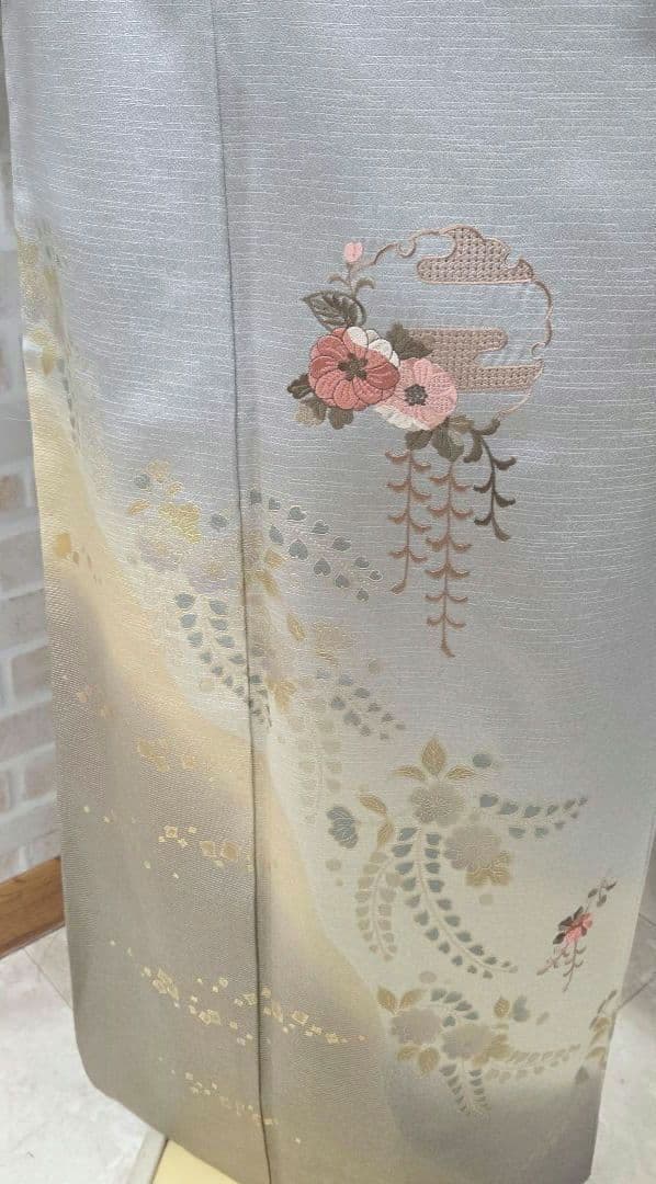 辻ケ花スワトウ付け下げ訪問着4点フルセット、着物、袋帯、帯締め、帯揚げ