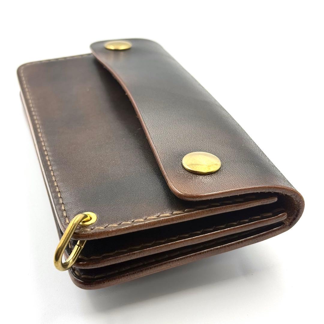 トラッカーウォレット(エイジングブラック)ヴィンテージタイプ　タロンジッパー