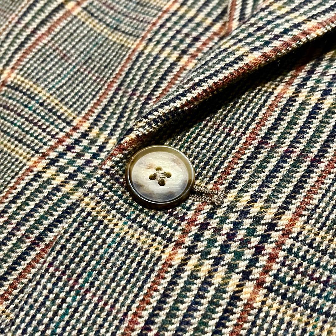 【現行タグ】ポロラルフローレン　グレンチェックウールブレンドブレザー　M