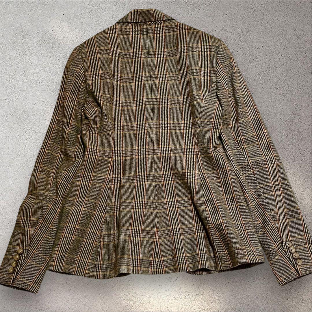 【現行タグ】ポロラルフローレン　グレンチェックウールブレンドブレザー　M