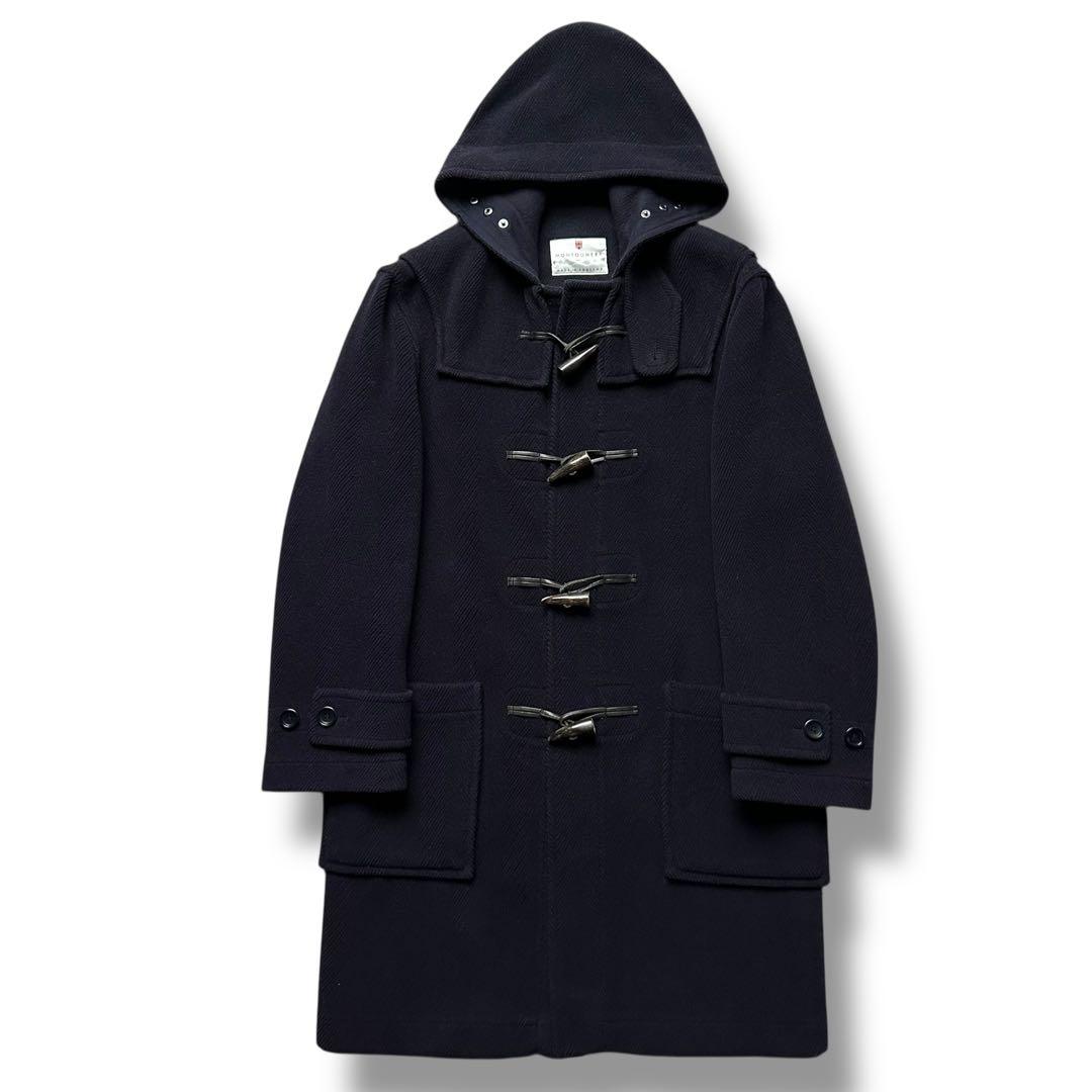 極美品 英国製 モンゴメリー ムーアブルック ダッフルコート ヘリンボーン 紺