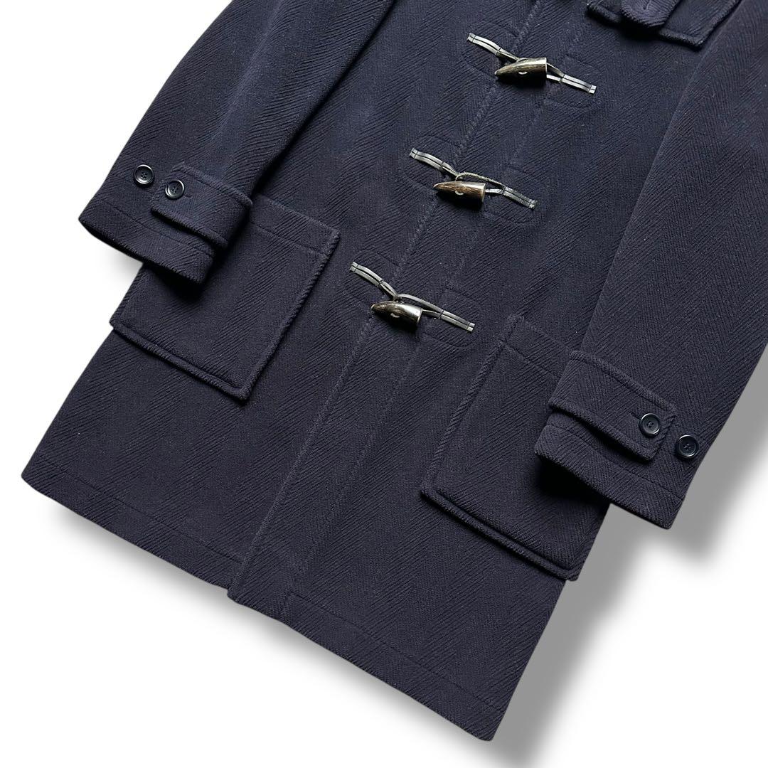 極美品 英国製 モンゴメリー ムーアブルック ダッフルコート ヘリンボーン 紺