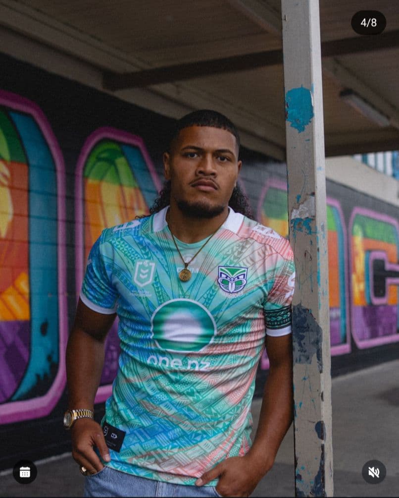 【海外Ｌサイズ】NRL ＮＺ・ウォーリアーズ '25 パシフィカジャージ