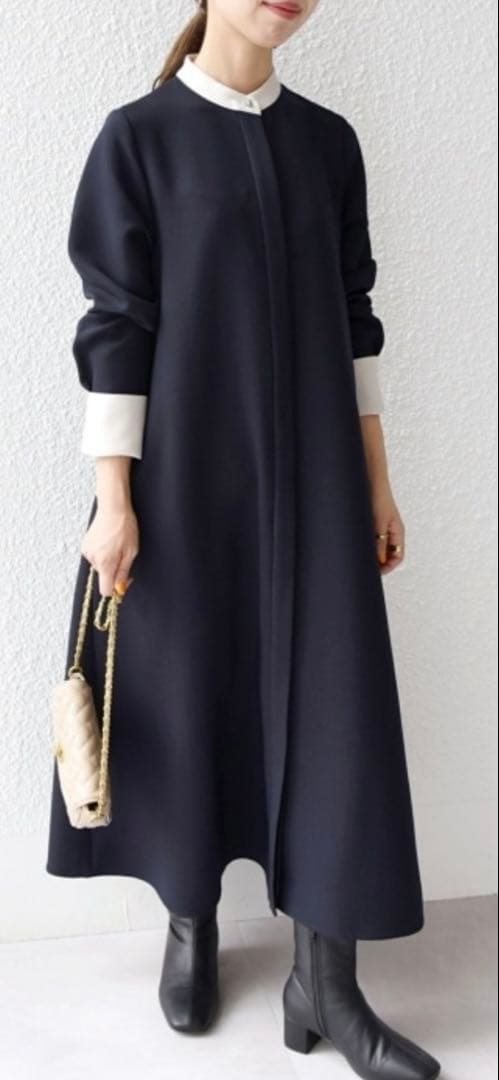 SHIPS any:ダブルクロス Aライン シャツワンピース