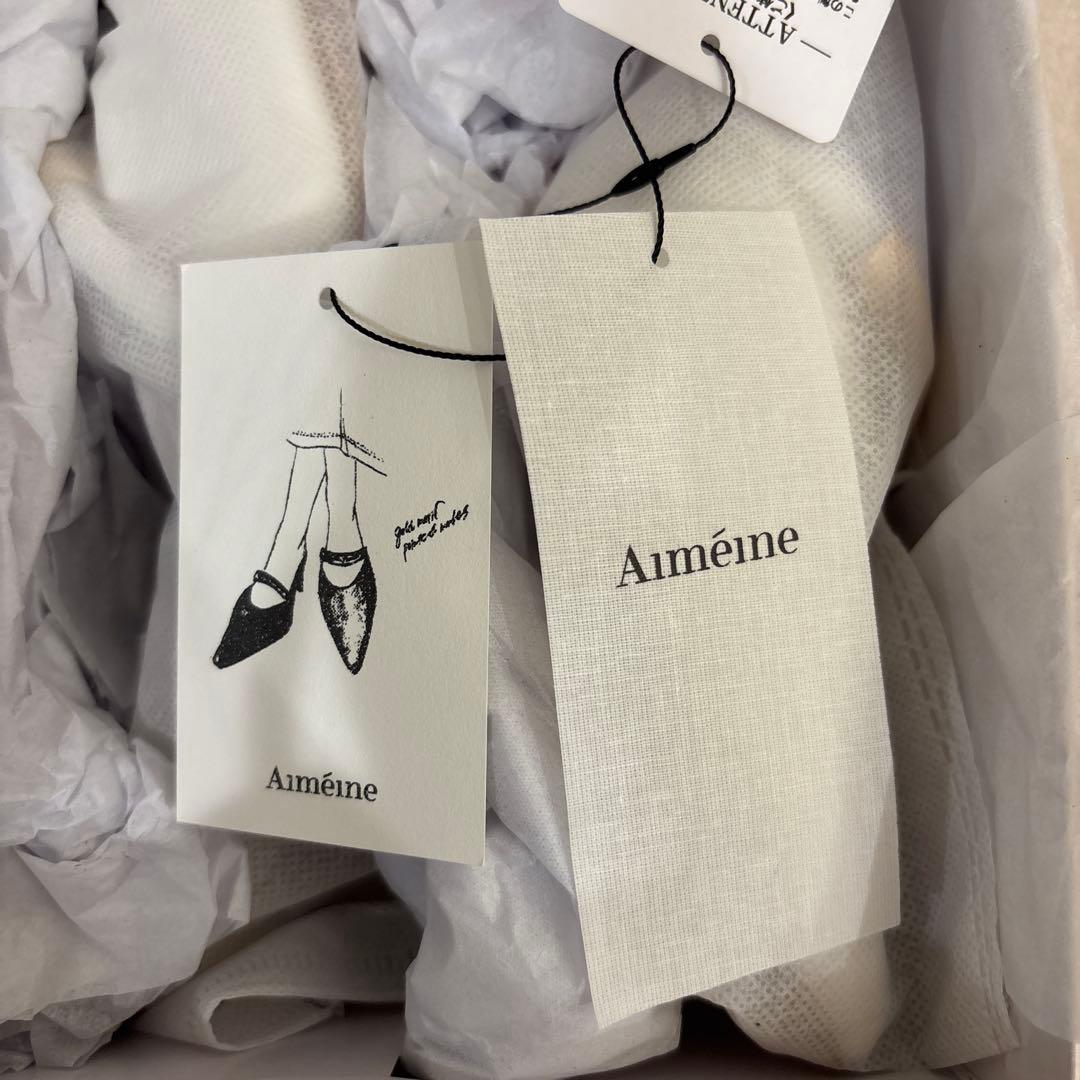 aimeine エメイン ゴールドモチーフポインテッドミュール