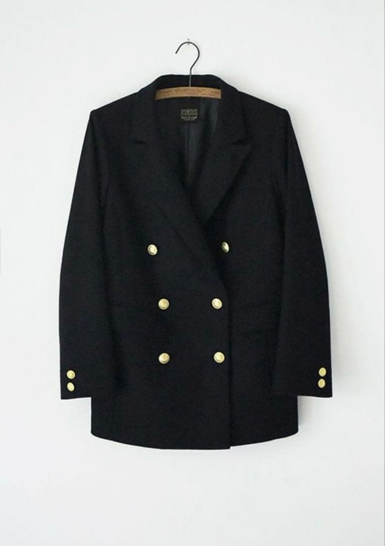 新春セール！ハグオーワー オリジナル金ボタンWブレストウールジャージーJK