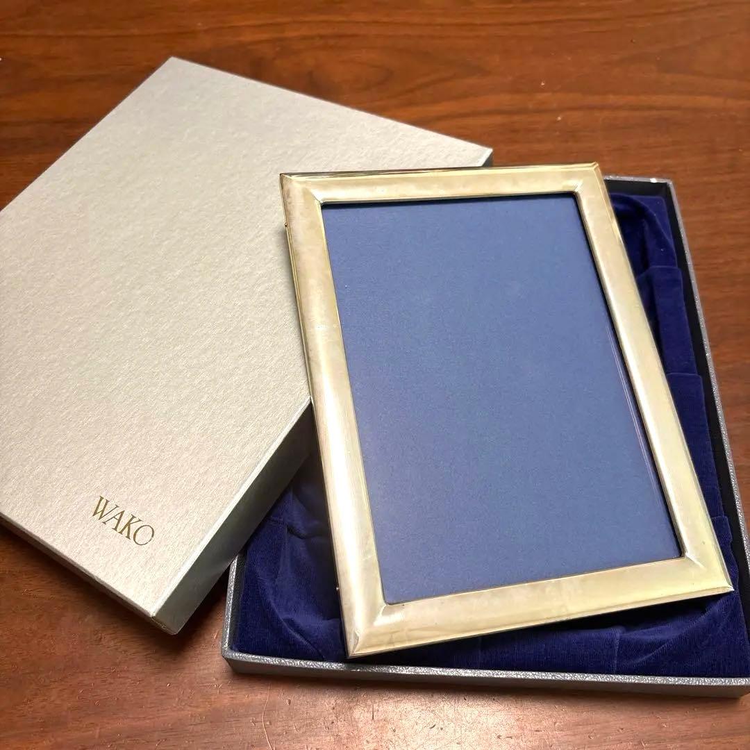 【未使用】銀座和光 WAKO 銀 写真立て フォトフレーム シルバー 無地