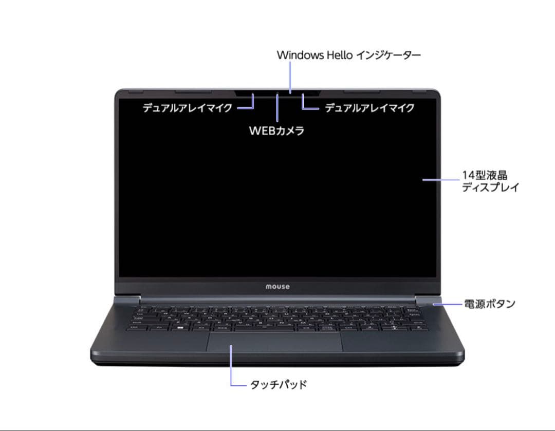 マウスコンピュータノートPC(32G/Corei7-12世代)
