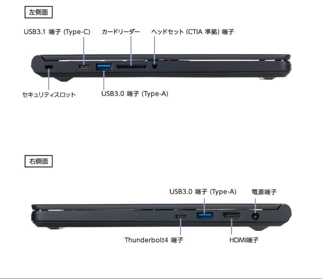マウスコンピュータノートPC(32G/Corei7-12世代)