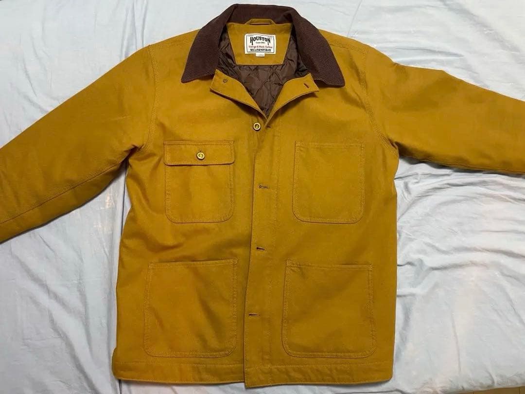 HOUSTON ヒューストン カバーオール キルト生地 メンズLサイズ アウター